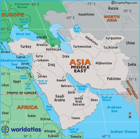 Geography of the Middle East and Arabian Peninsula - 7th Grade S.S.